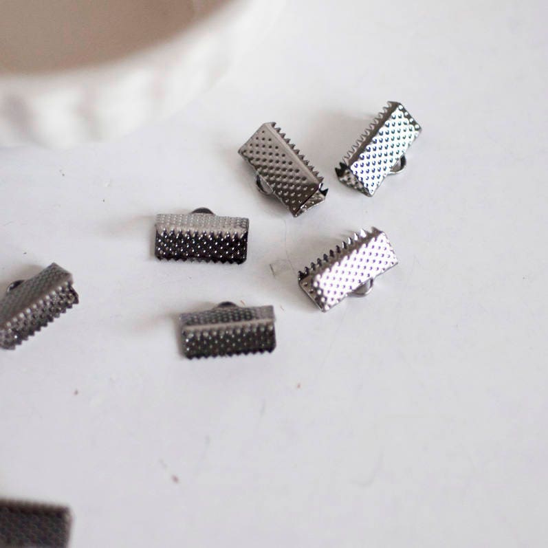 Gingerlily embout ruban métal metalgun noir 1cm x10