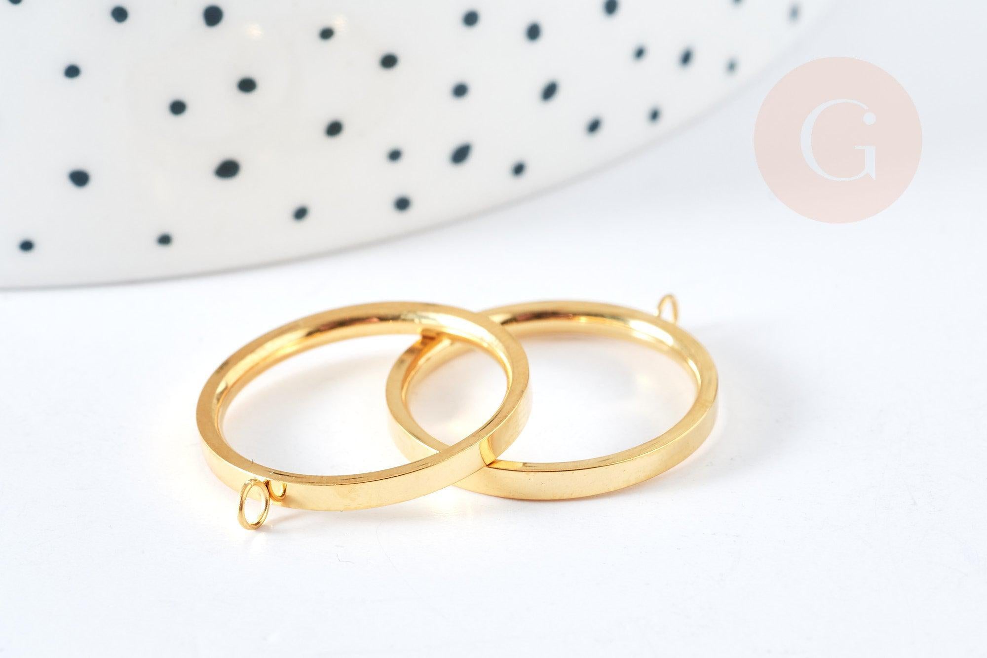 Gingerlily Apprêts DIY G8444 support bague doré acier 17,3mm