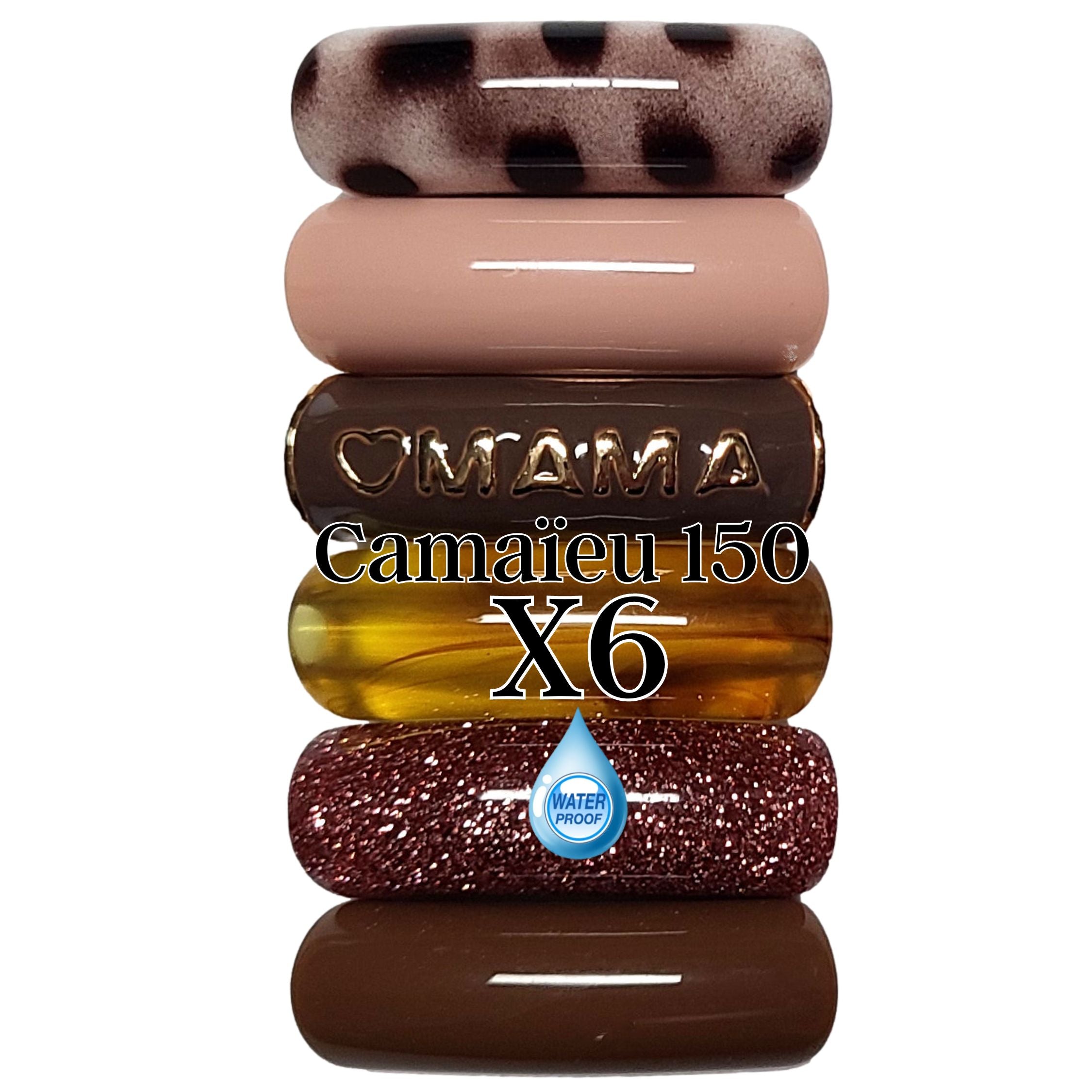 ARTSHOP Camaïeu 150 lot 6 tubes incurvés marron MAMA