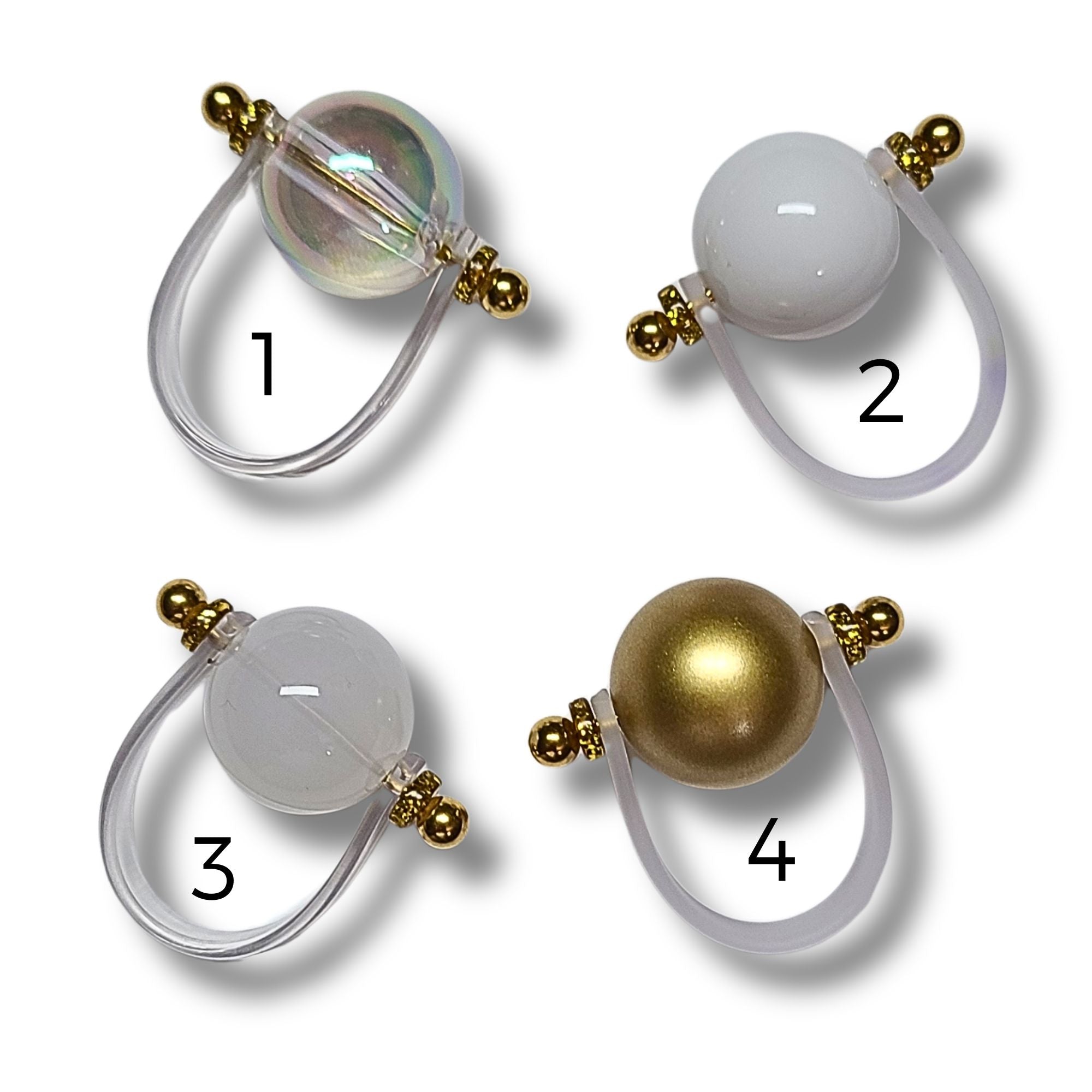 ARTSHOP Bijoux en KITS Bague interchangeable Boules kit bague ajustable