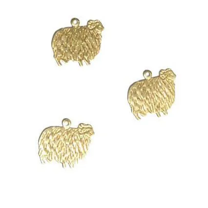Gingerlily Pendentifs mouton pendentif laiton doré
