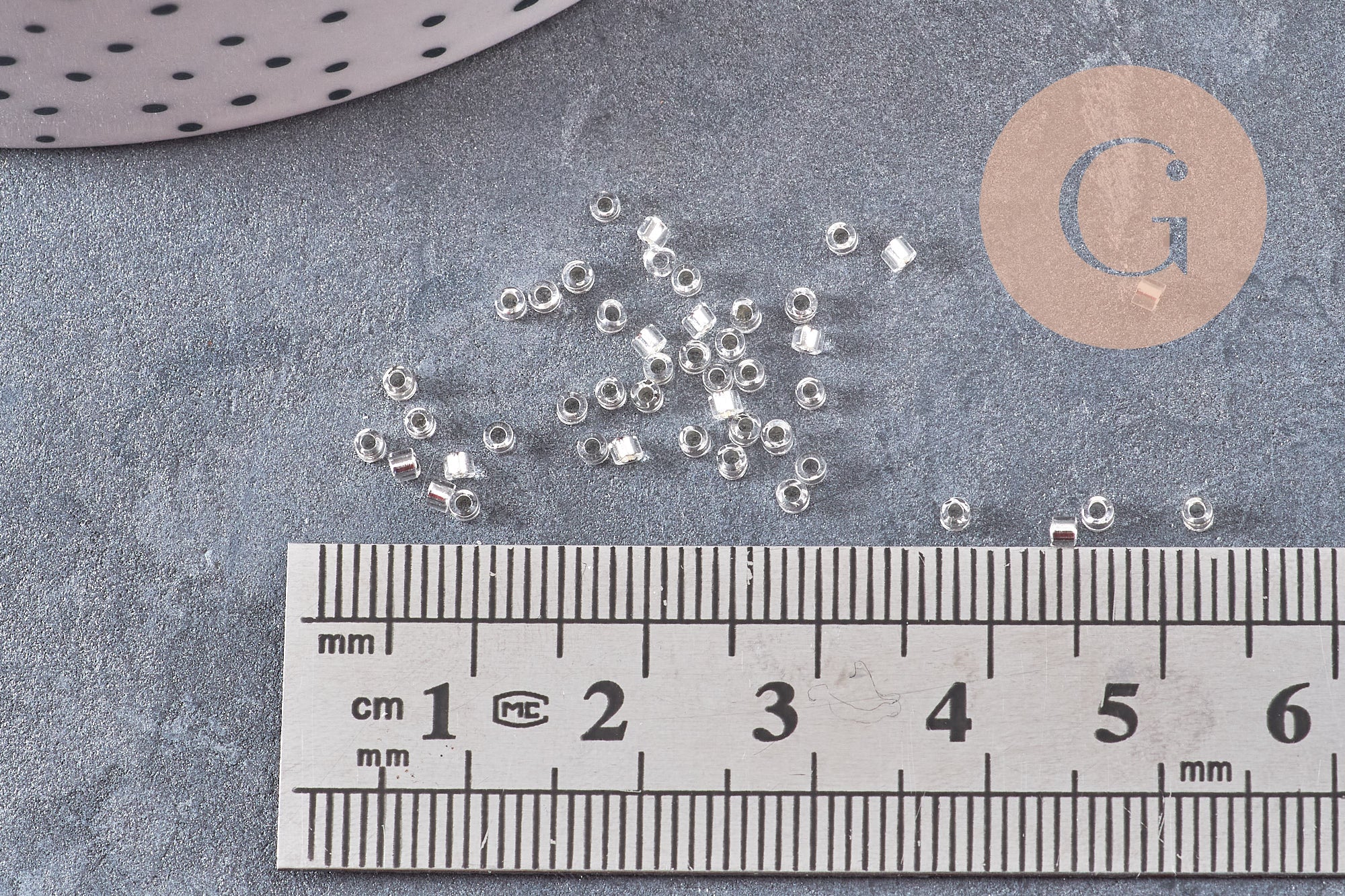 Gingerlily Perles pour bijoux DIY G10909 perle tube verre blanc argent 8g