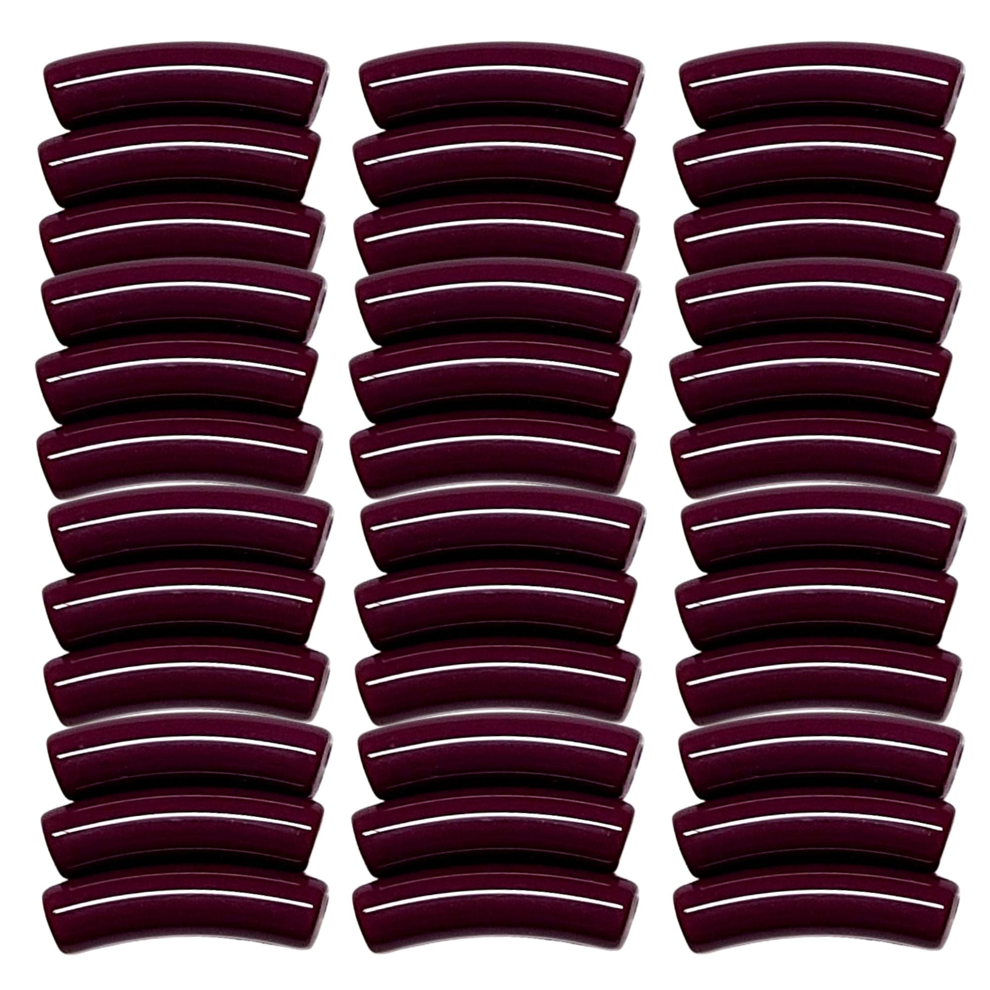 ARTSHOP Tiny Tubes perles 21 prune incurvé 5 mm x10