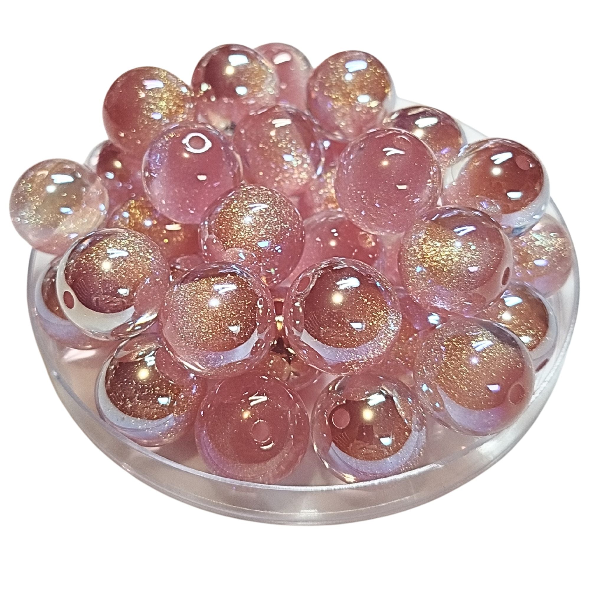ARTSHOP Boules Glitters 265 perles acryliques 16mm Rose des sables x15