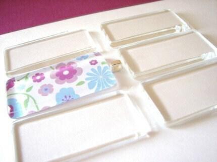Gingerlily Cabochon verre G10522 rectangle 46mm x2