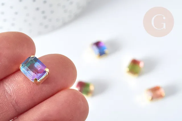 Gingerlily Cabochon cristal rectangle transparent 8x10mm