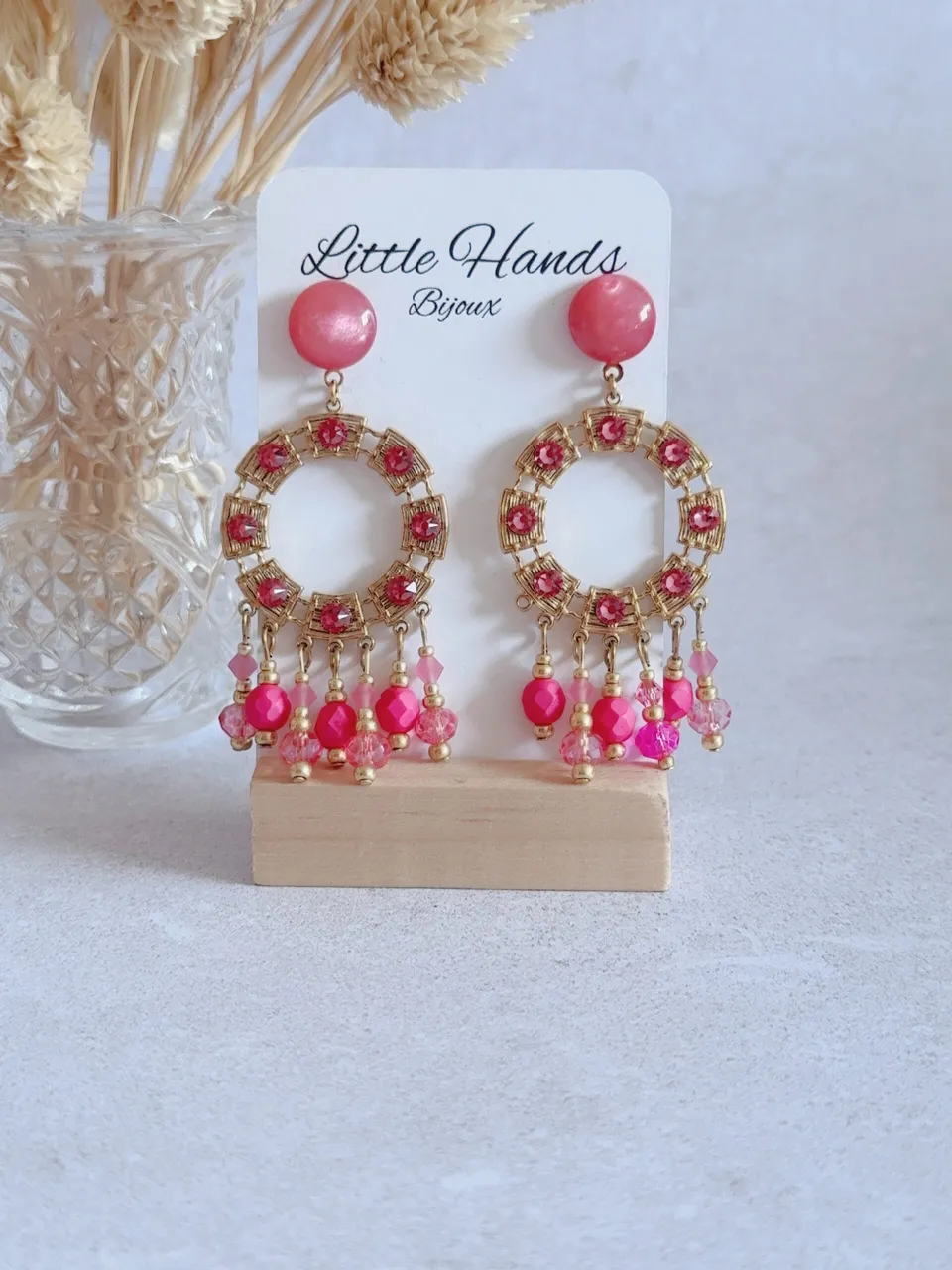 Little Hands Bijoux Calypso boucles d'oreilles Bubble Gum rose
