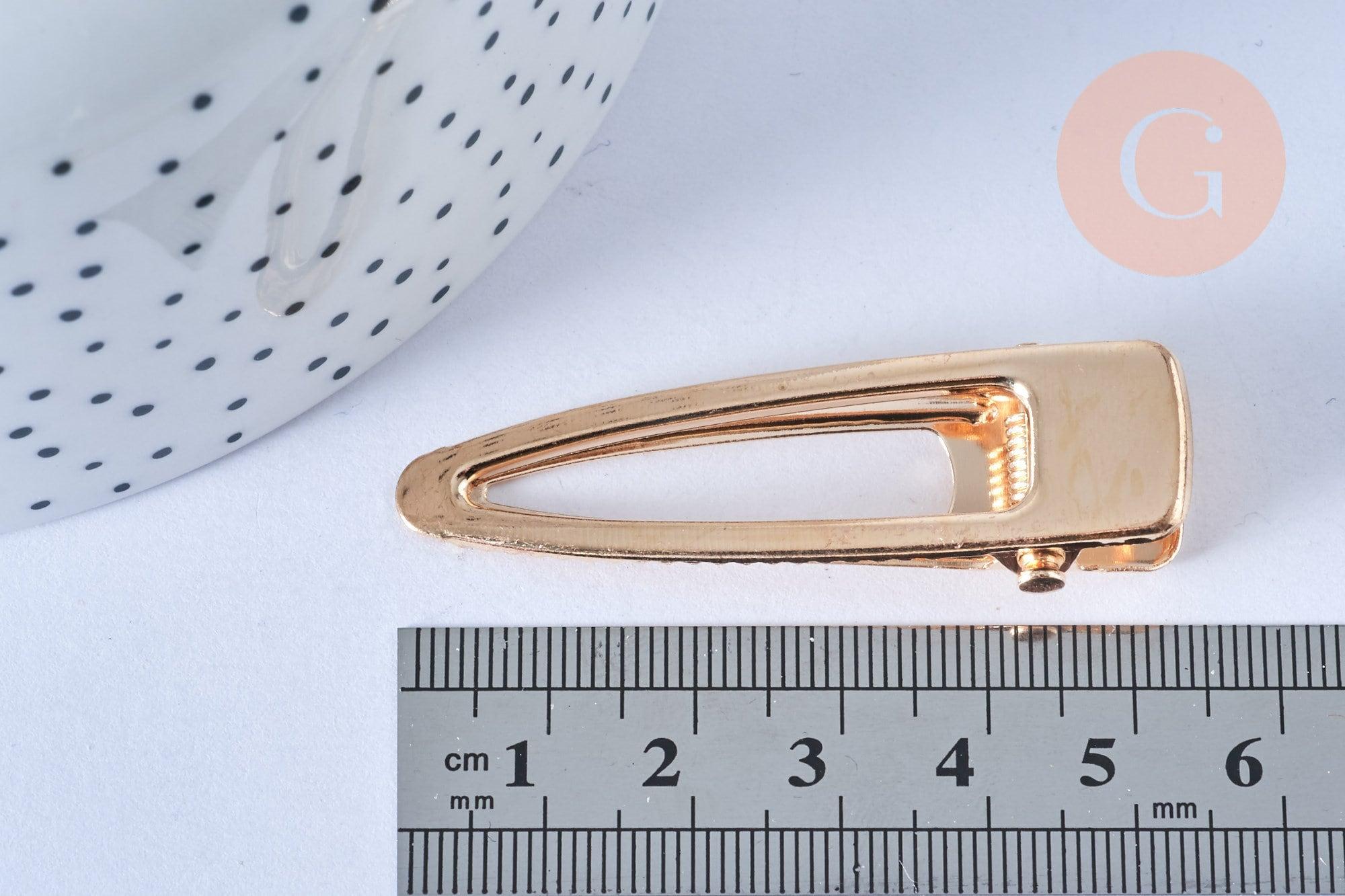 Gingerlily Accessoires cheveux support barrette métal doré x2