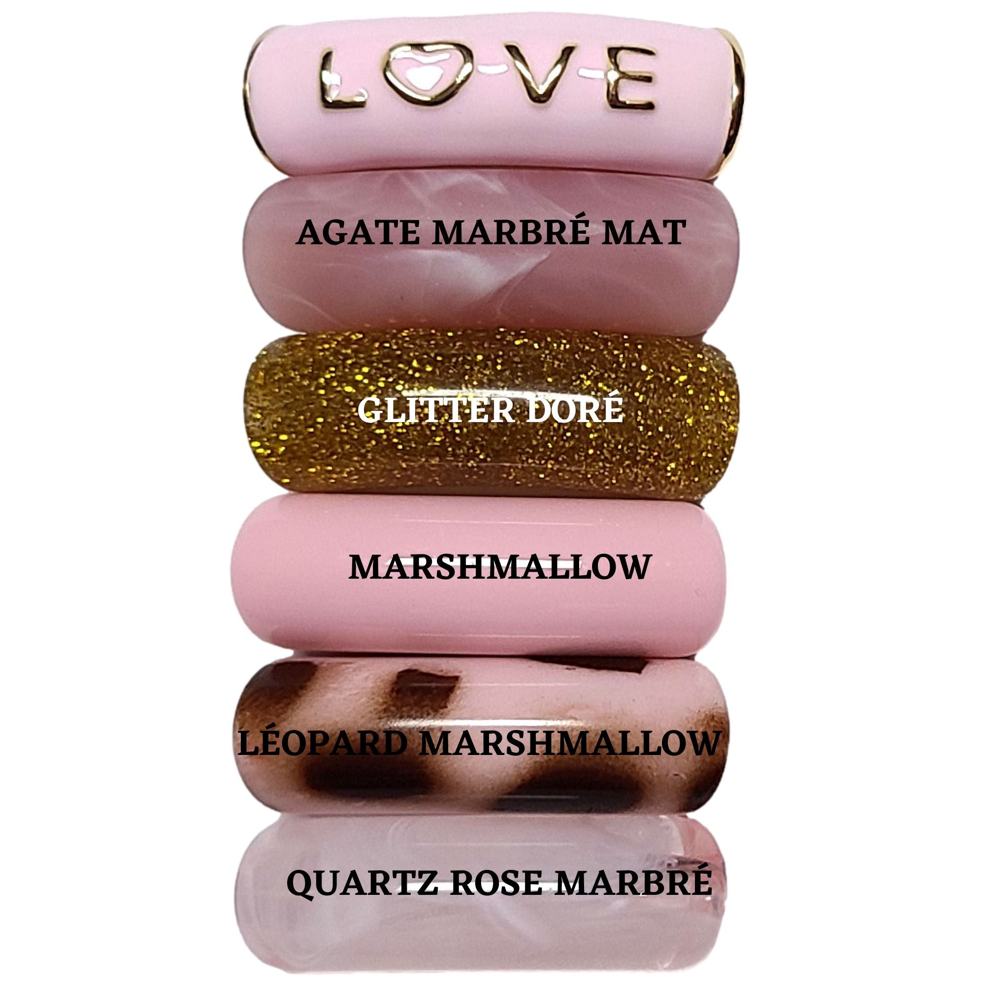 ARTSHOP Camaieux 131 lot 6 tubes LOVE rose 12MM