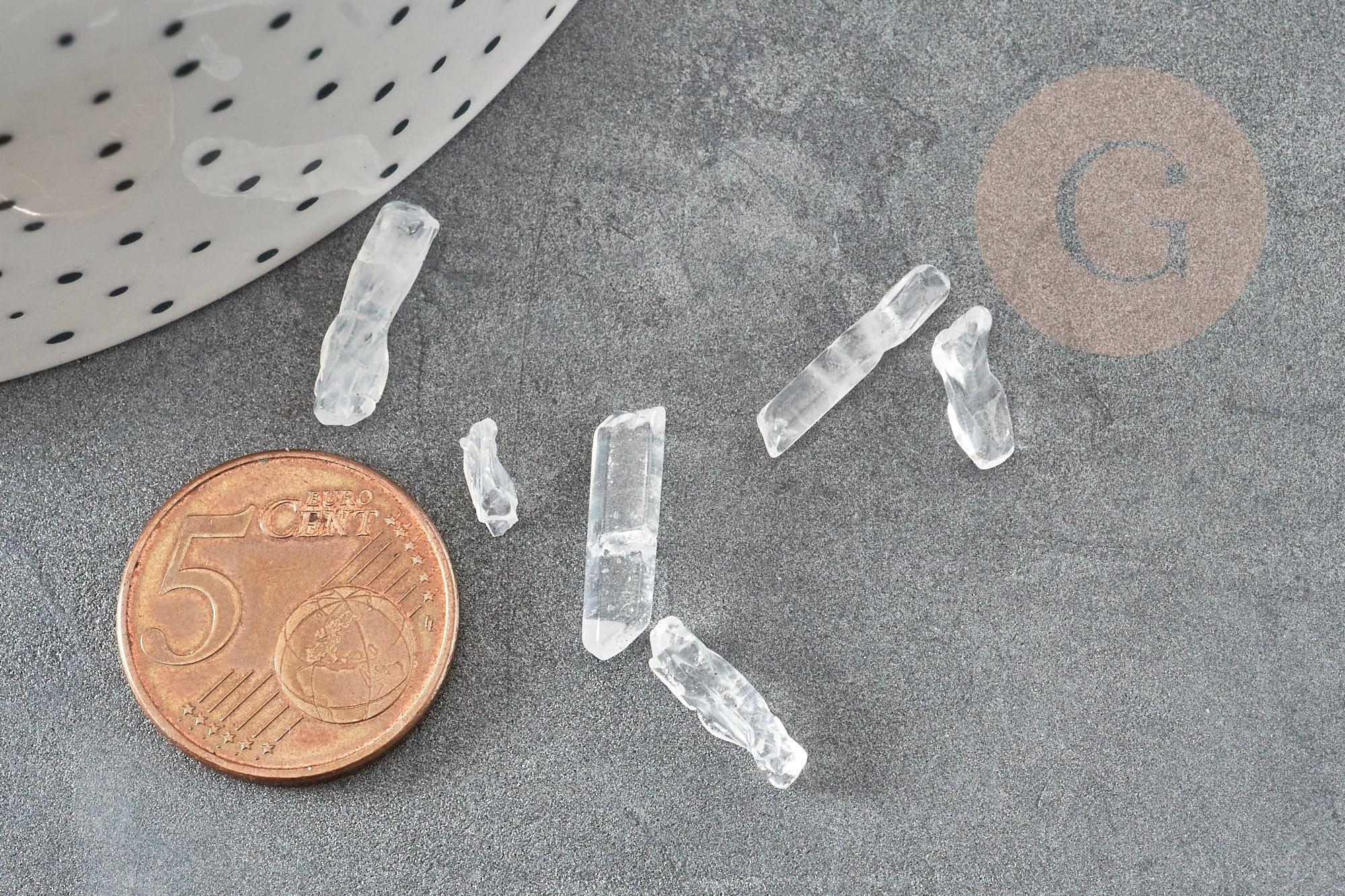 Gingerlily Perles cristal de roche G9367 perles x5 brut