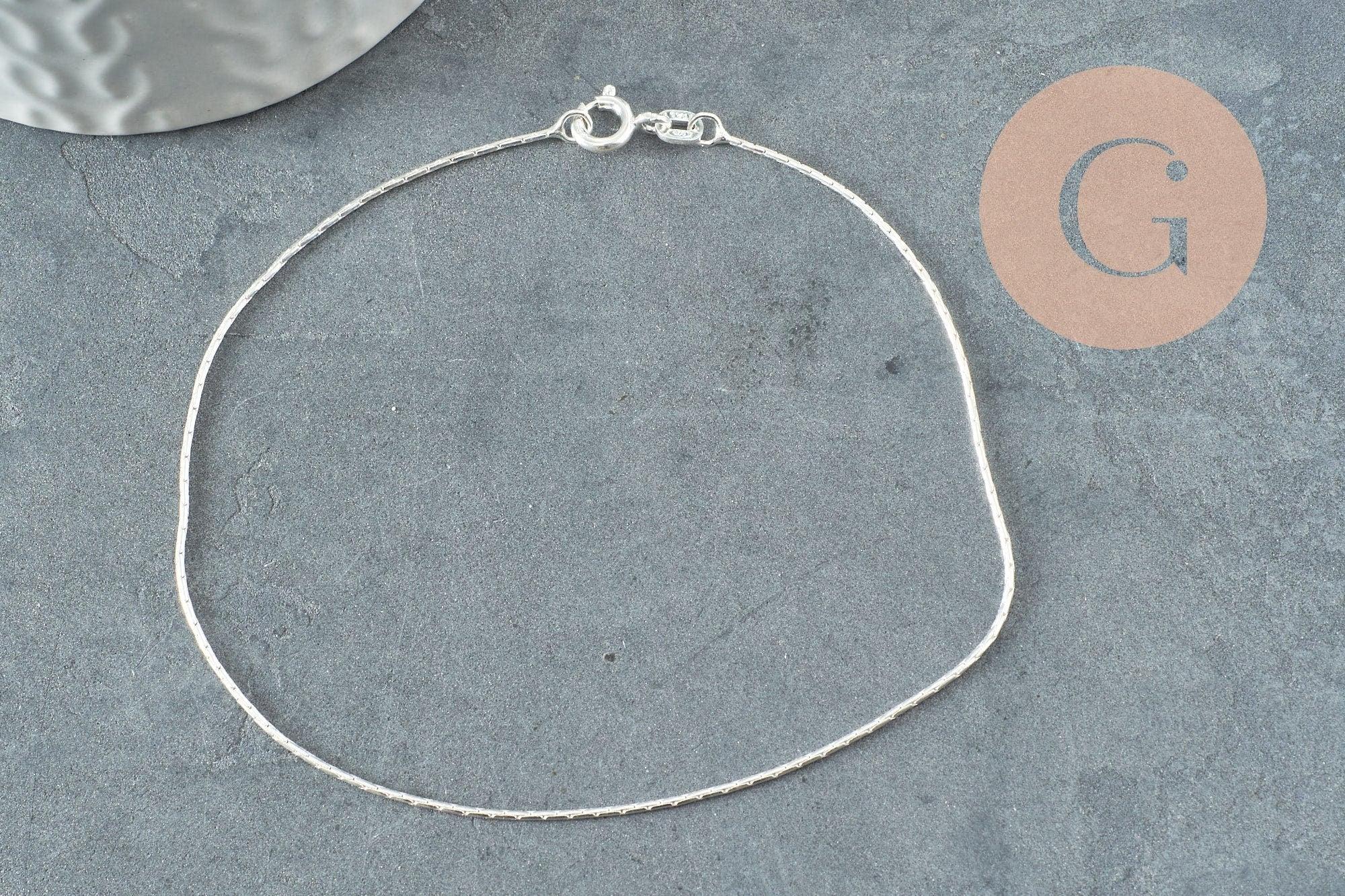 Gingerlily Chaînes cheville G9429 argent 925 22,9cm serpentine