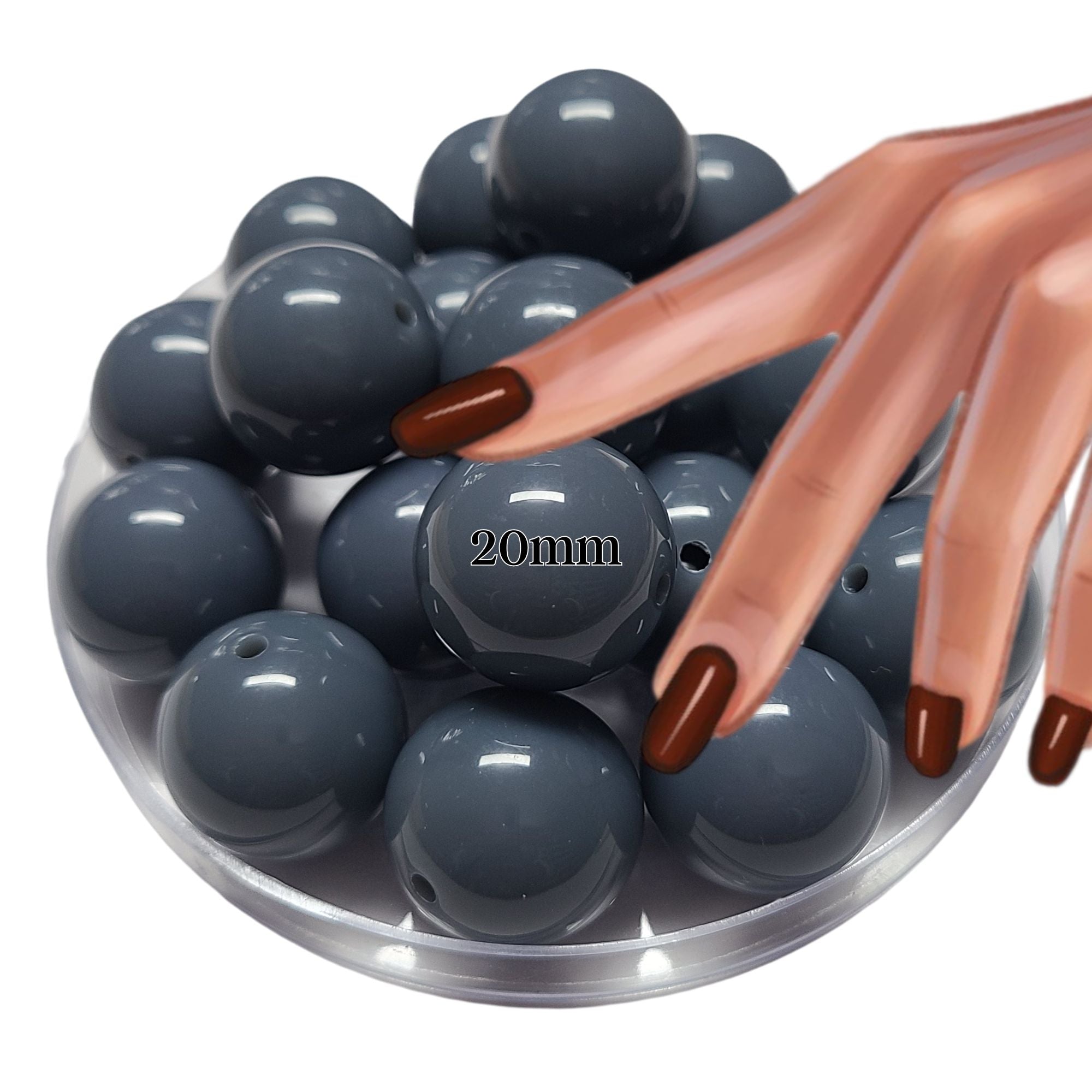 ARTSHOP 38 Boule acrylique Gris foncé 20 mm x10