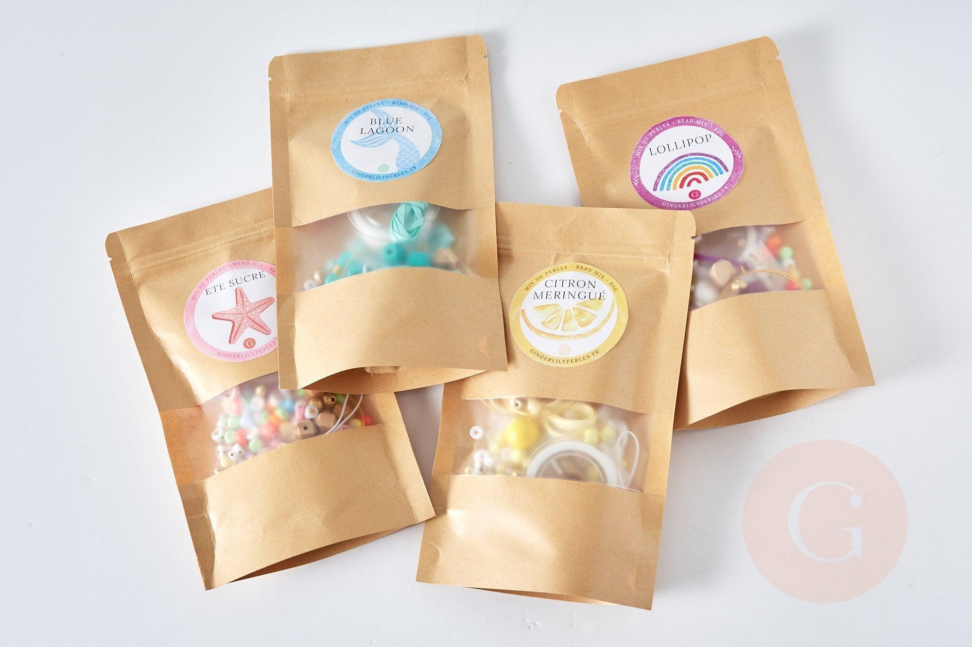 Gingerlily Perles G8166 coffret XXL 4 mélanges perles fantaisie
