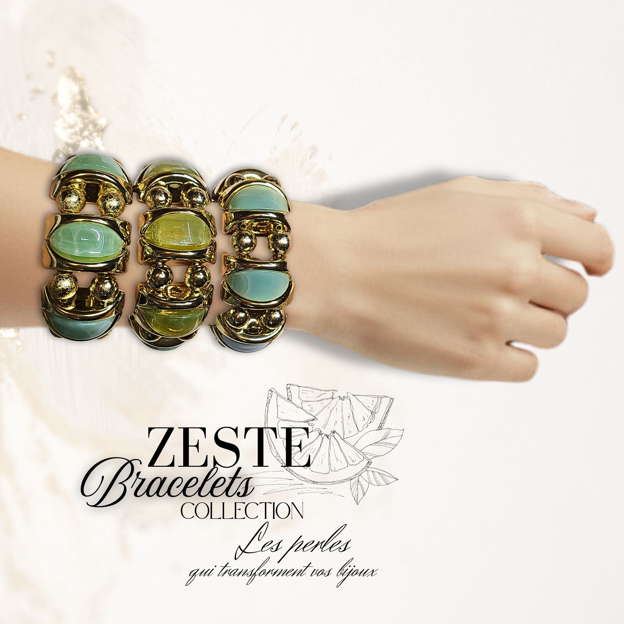 ARTSHOP Zeste Pacific marbré kit bracelet sans aiguille