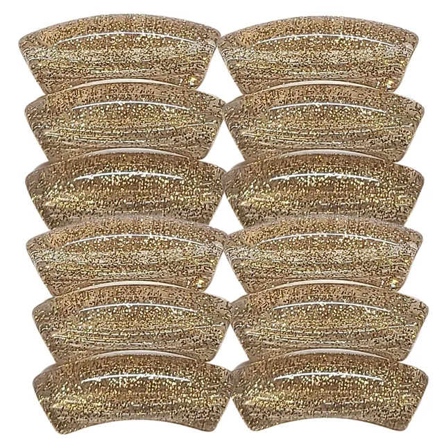 ARTSHOP Tubes Glitters Champagne perle tube x1 12 mm pailleté
