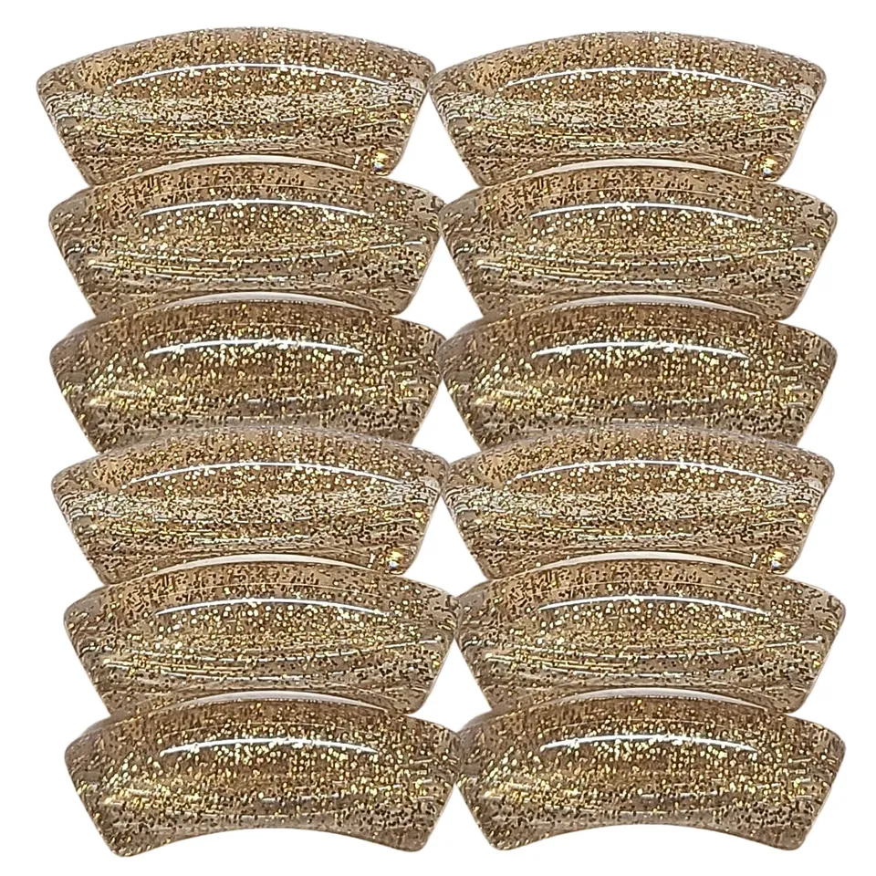 ARTSHOP Tubes Glitters Champagne perle tube x1 12 mm pailleté
