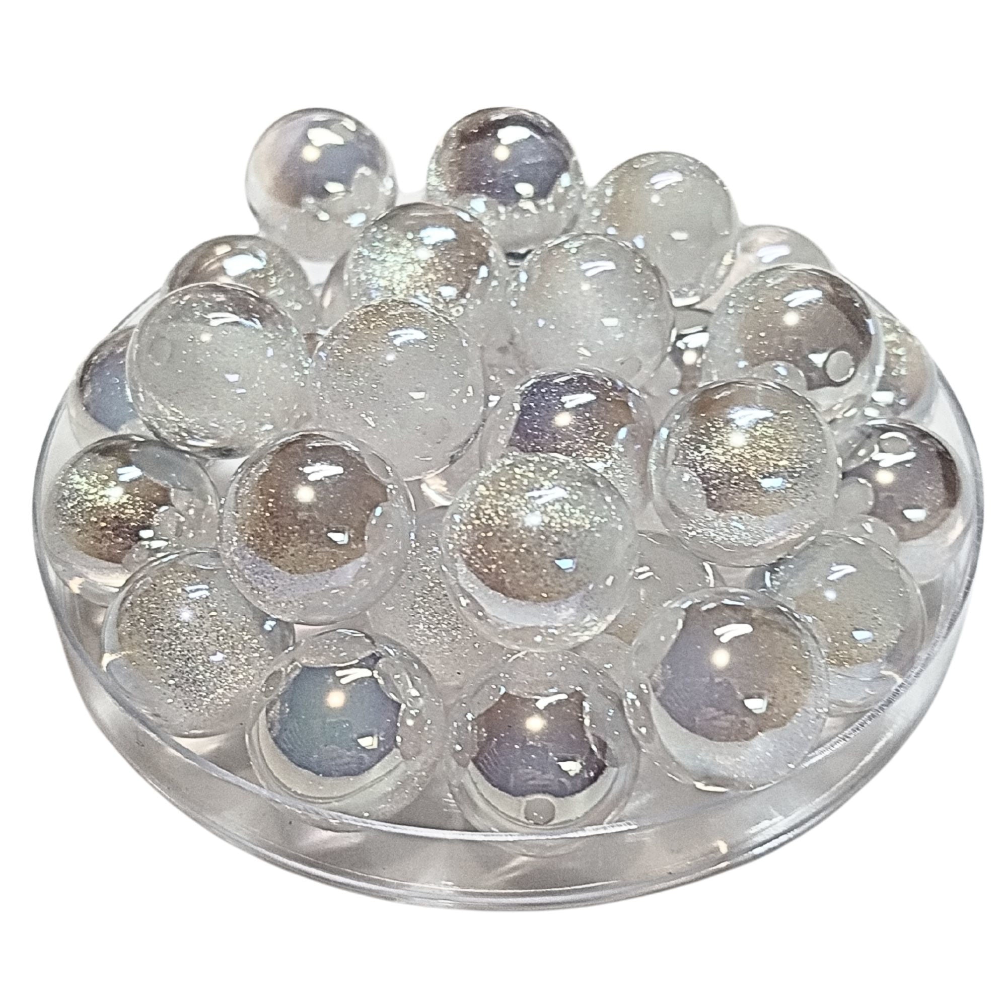 ARTSHOP 261 Boules Glitter AB Blanc 16mm x15 acrylique