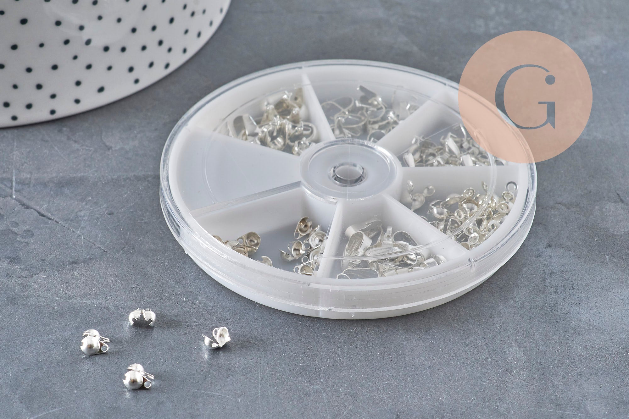 Gingerlily Boîte 120 bélières acier inox argenté apprêts DIY