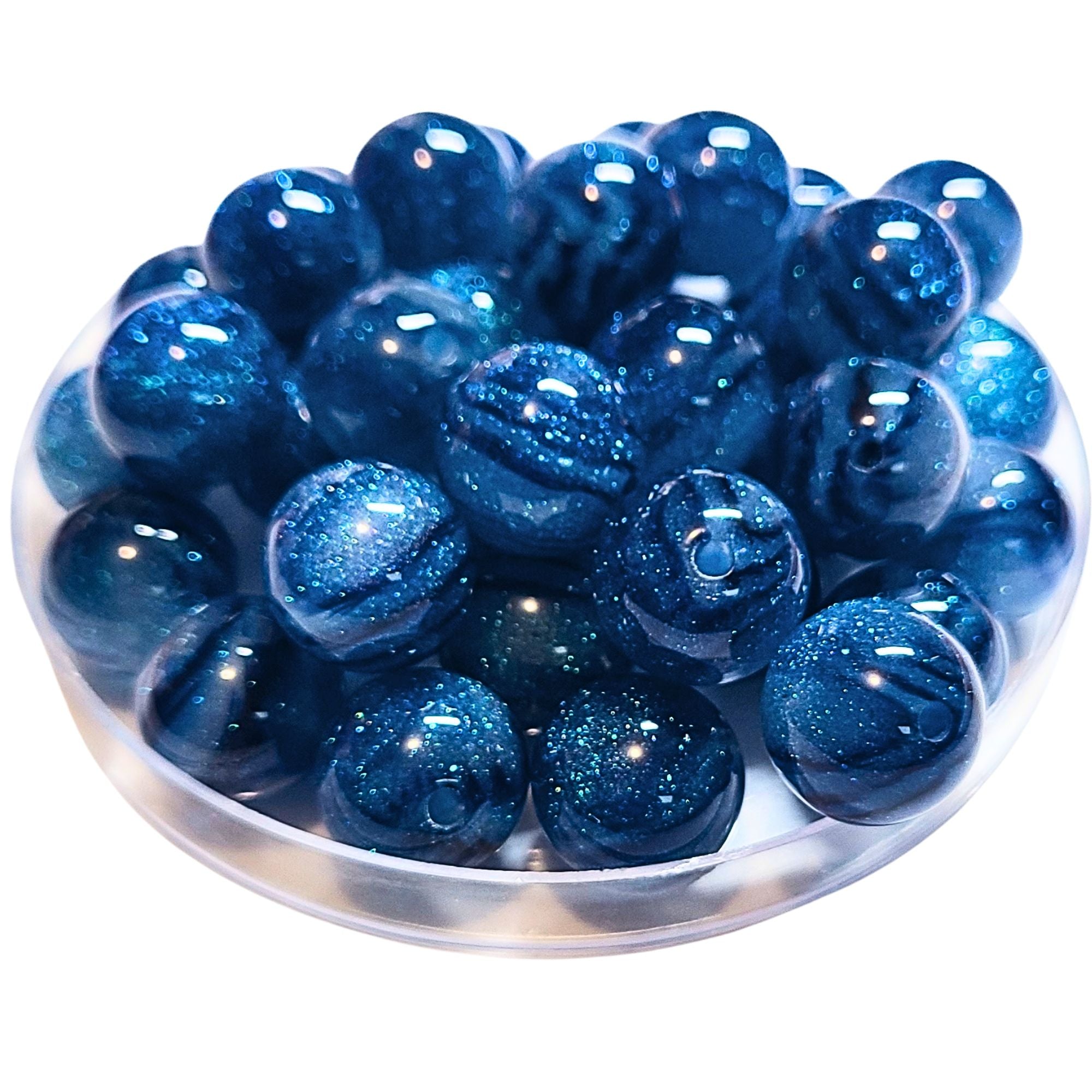 ARTSHOP Boules Glitters 310 Bleu perle 16MM x1 rayée