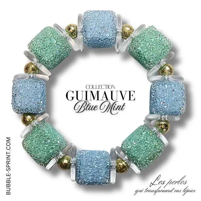 ARTSHOP Guimauve Blue Mint kit bracelet acrylique 5,5 cm