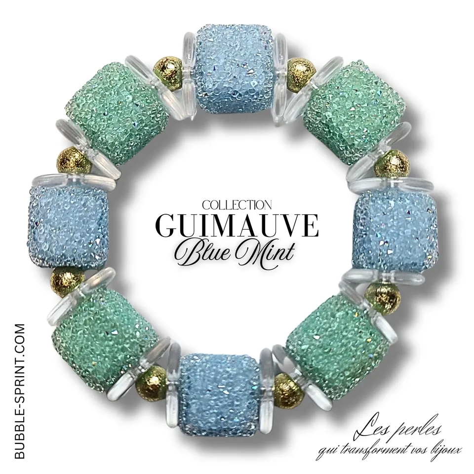 ARTSHOP Guimauve Blue Mint kit bracelet acrylique 5,5 cm