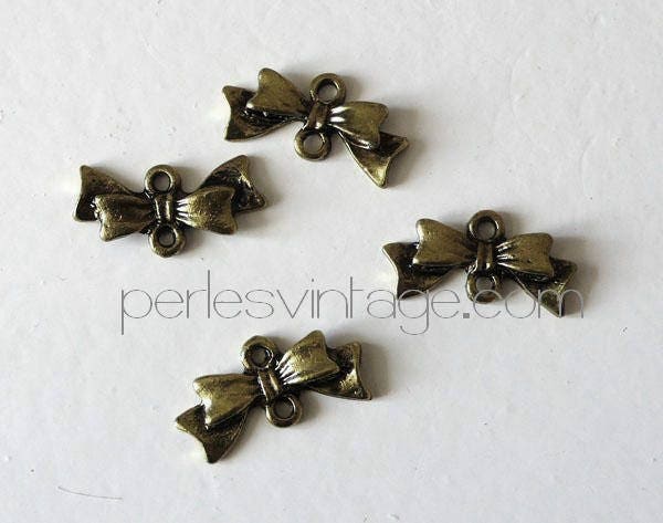 Gingerlily G41 pendentifs nœuds bronze 2cm x10