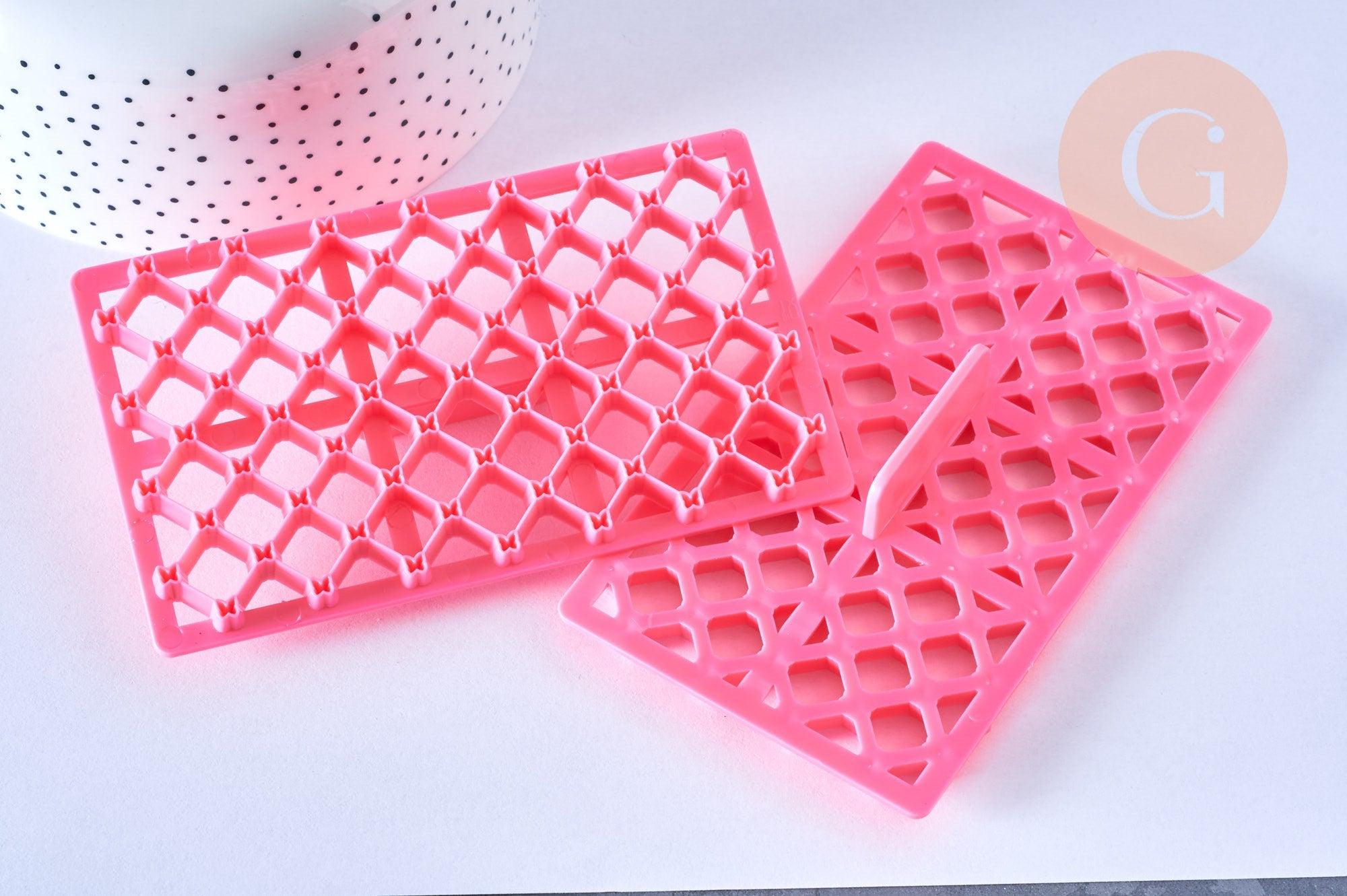 Gingerlily Pâte polymère tampon biscuit moule silicone rose 12,3 cm