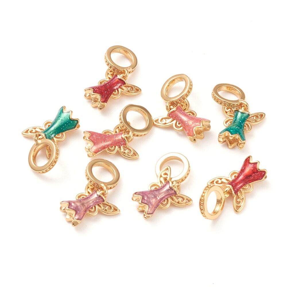 Gingerlily Perles jupe de fée perle grand trou plaqué or 18k mixte