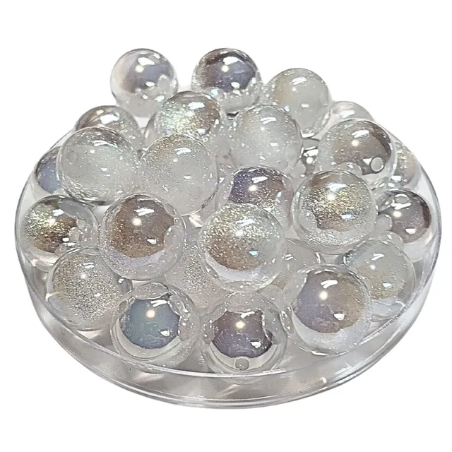 ARTSHOP 261 Boules Glitter AB Blanc 16mm x15 acrylique