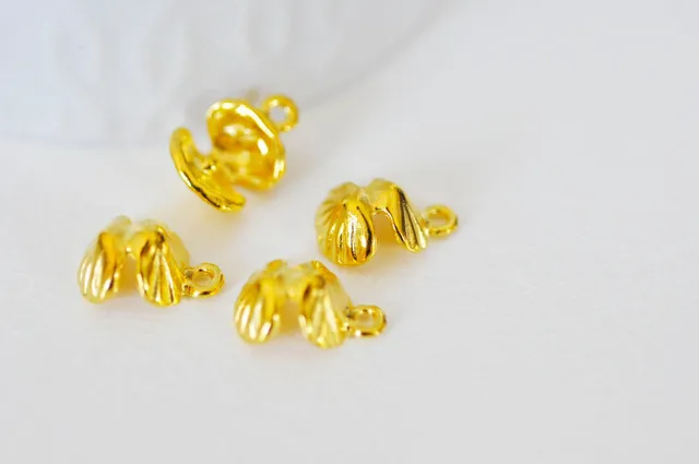 Gingerlily Pendentifs pendentif coquillage doré 15mm x2