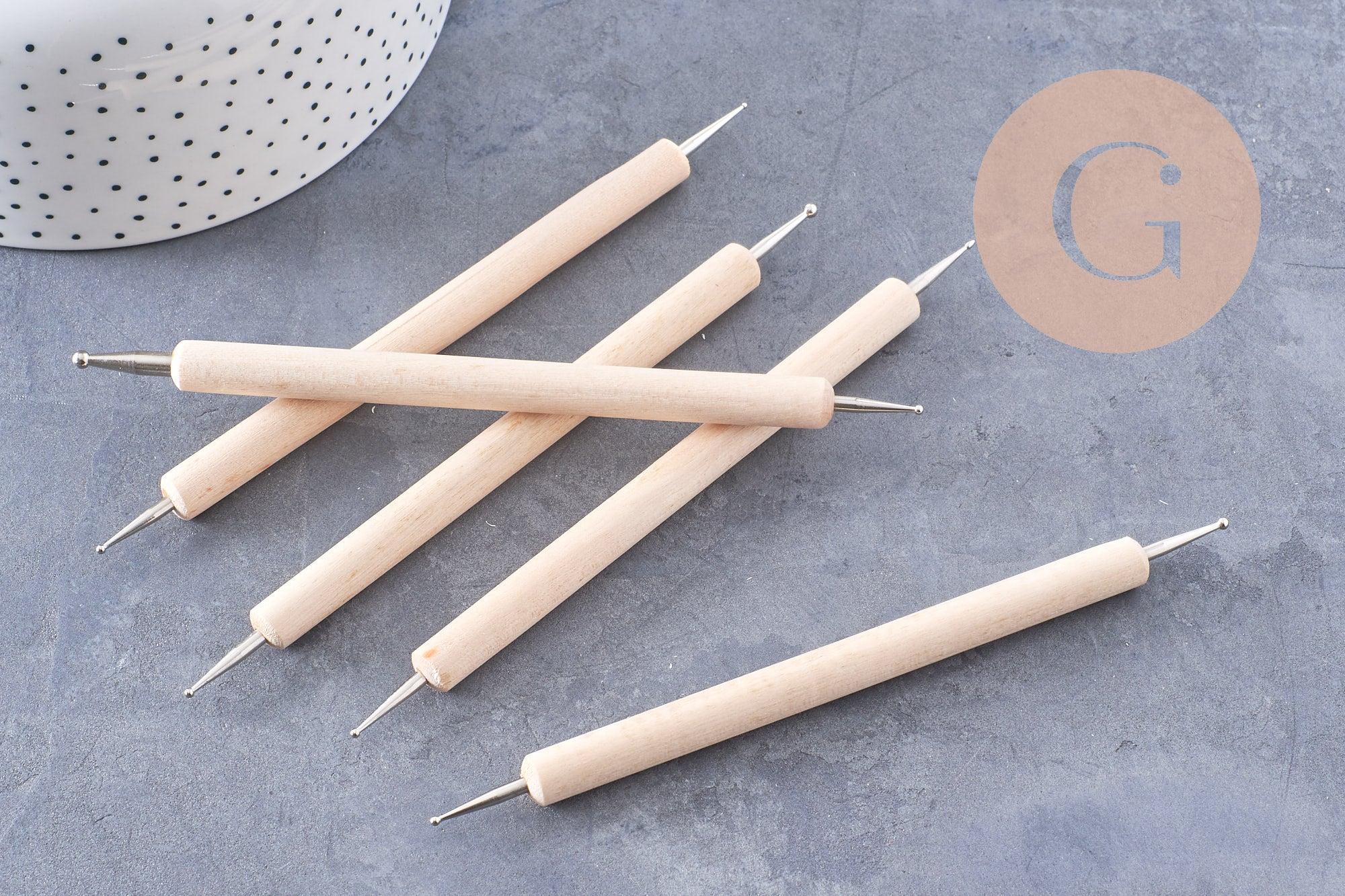 Gingerlily G10262 lot 5 outils polymère bois 12,8cm modelage