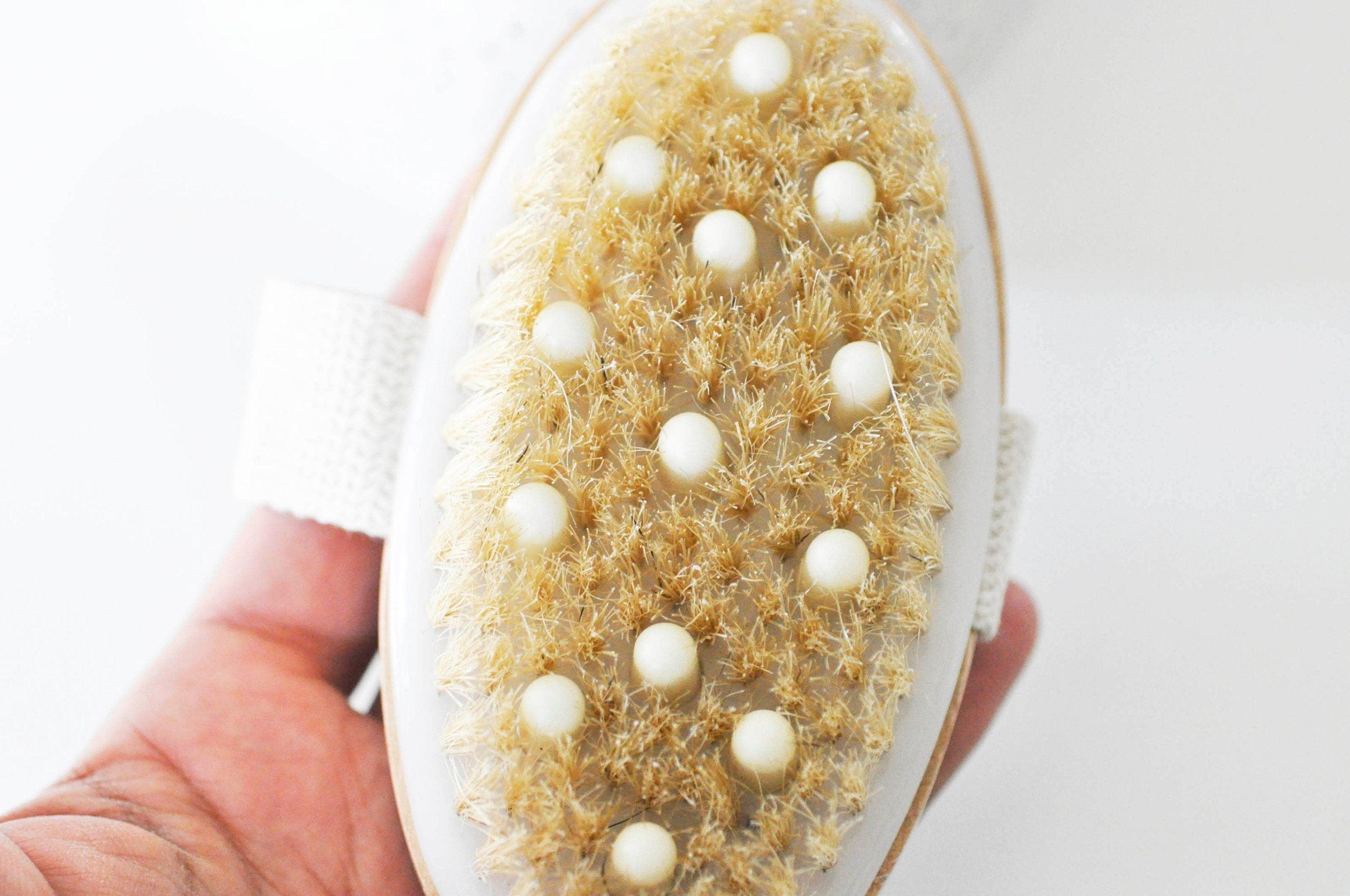 Gingerlily G4582 brosse massage bambou poils naturels 12.8cm