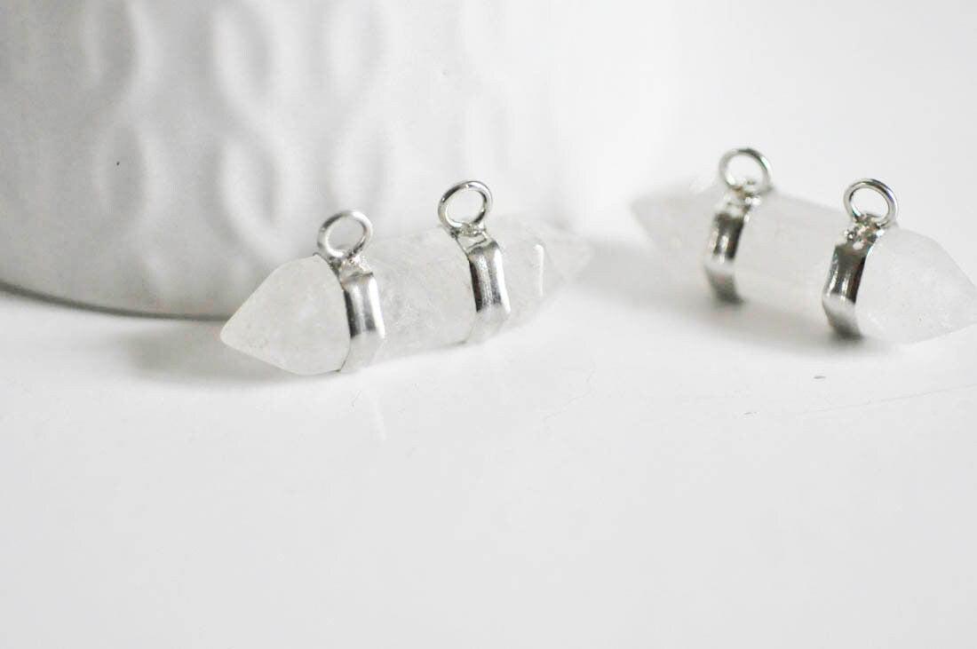 Gingerlily Pendentifs DIY Pointe cristal G2303 pendentif 32mm argent