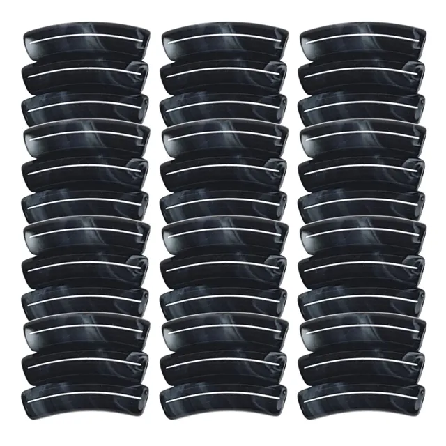 ARTSHOP TINY Tubes Perles résine noir marbré 5MM x10