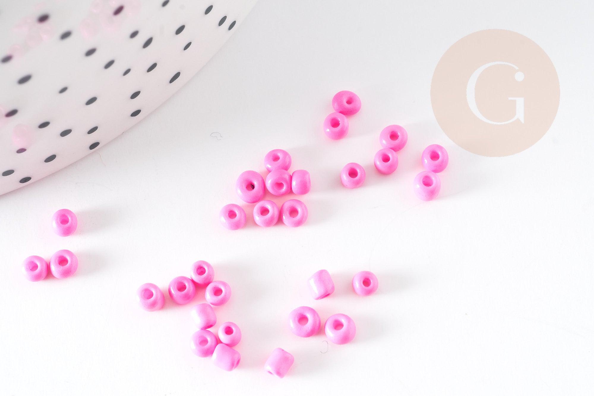 Gingerlily Perles Rocaille rose foncé 2,5mm sachet 10g