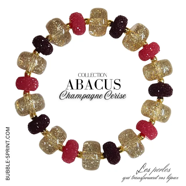 ARTSHOP Prêts-à-porter ABACUS Champagne Cerise bracelet KIT