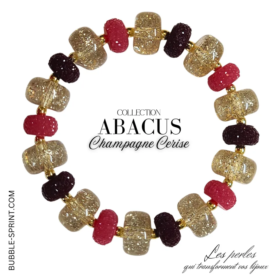 ARTSHOP Prêts-à-porter ABACUS Champagne Cerise bracelet KIT