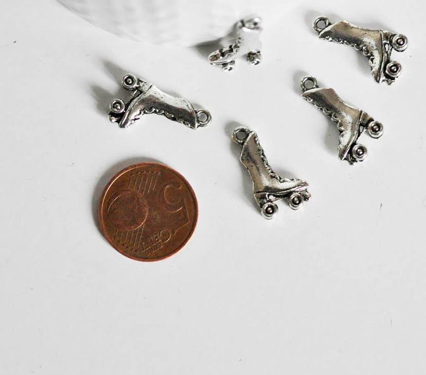 Gingerlily Pendentifs roller G2403 breloque argent tibétain x5