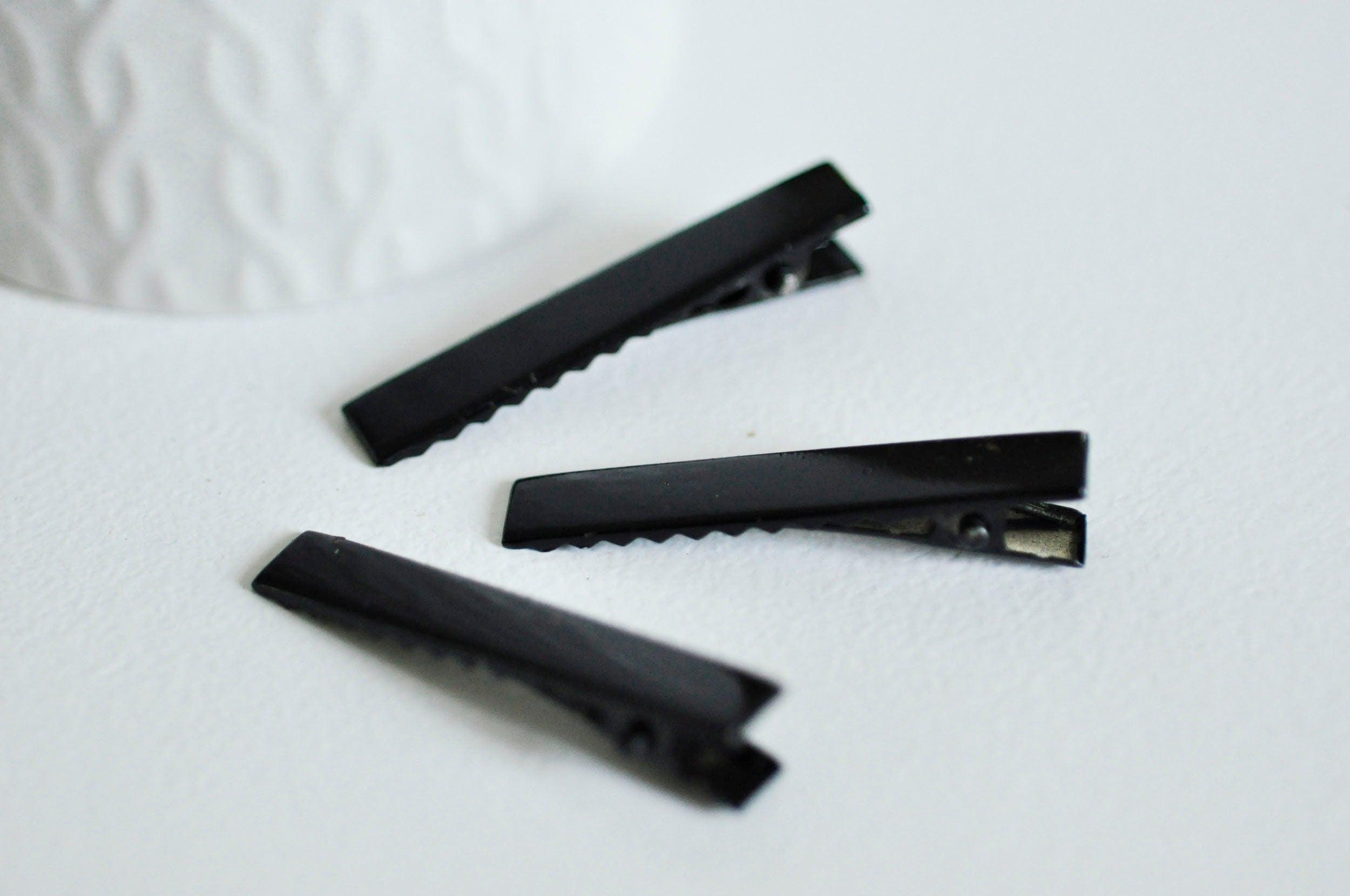 Gingerlily Supports barrette métal noir 46mm x2