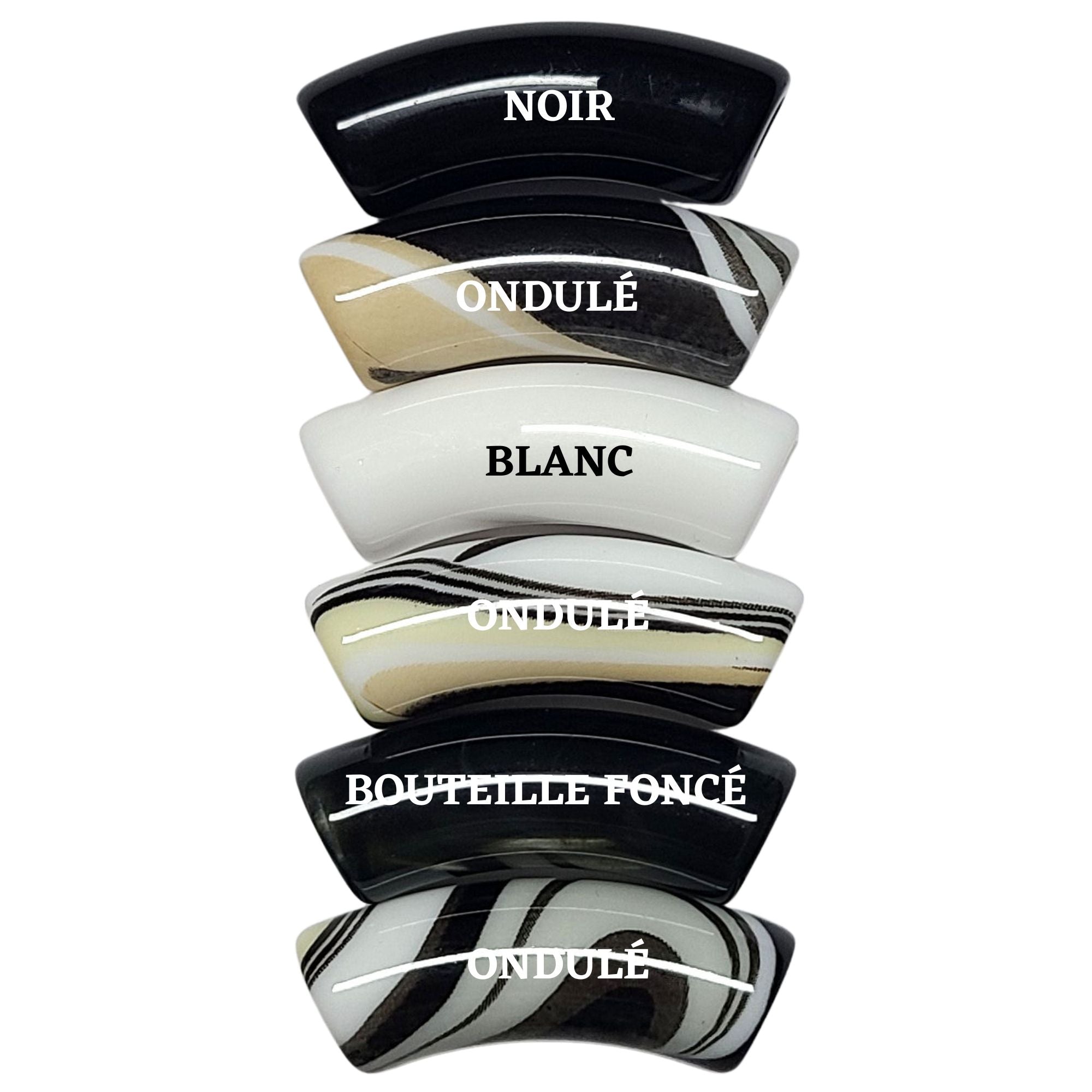 ARTSHOP Camaieux 191 lot 6 tubes incurvés 12mm noir