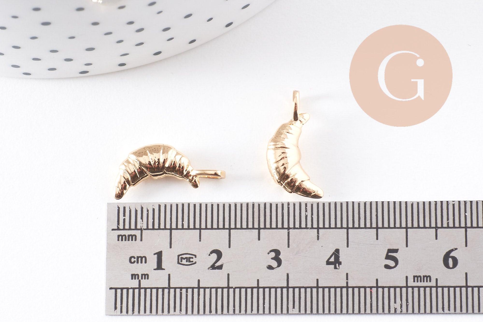 Gingerlily Pendentif croissant G10219 breloque dorée 18K