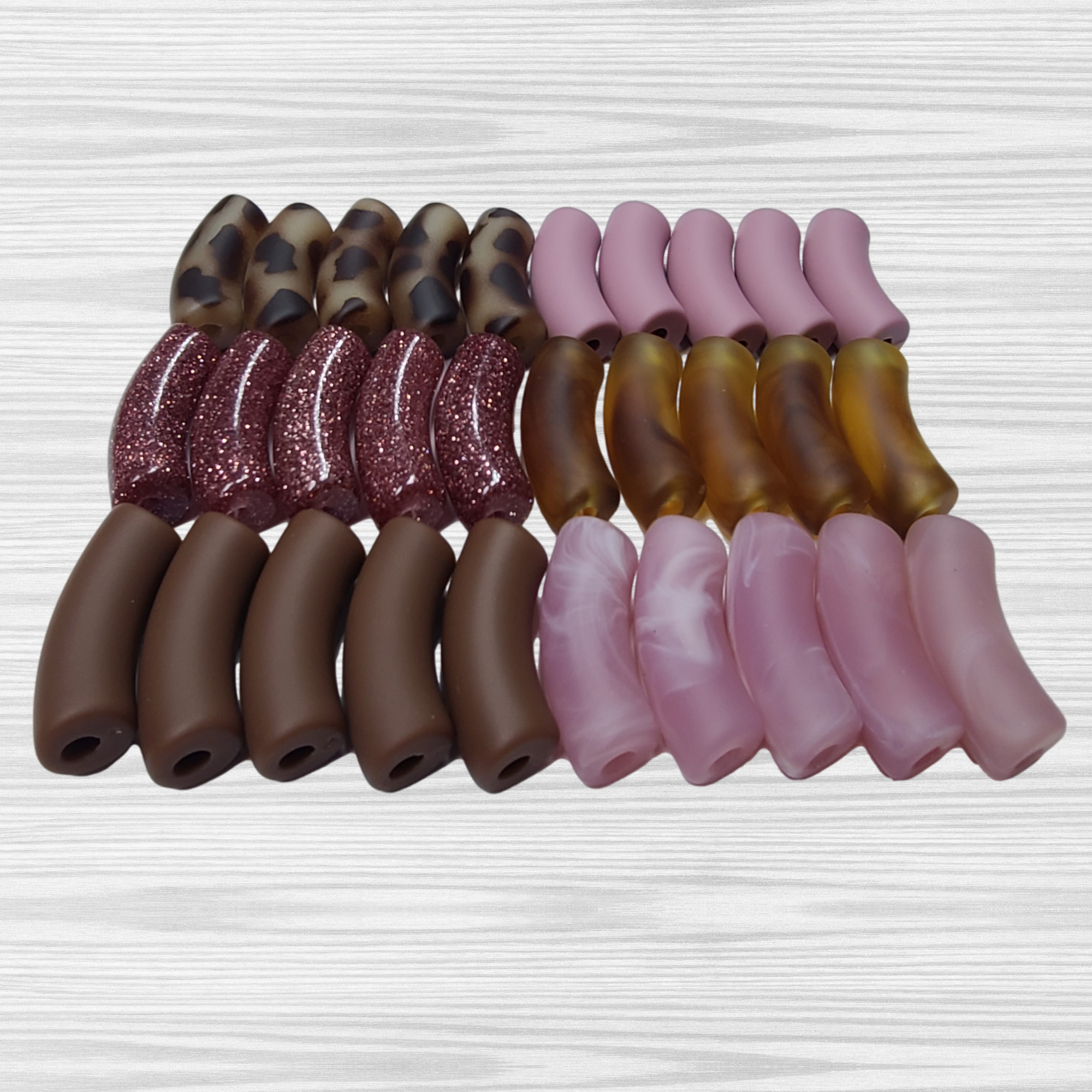 ARTSHOP Camaieux 71 lot 30 tubes incurvés rose mat 12MM