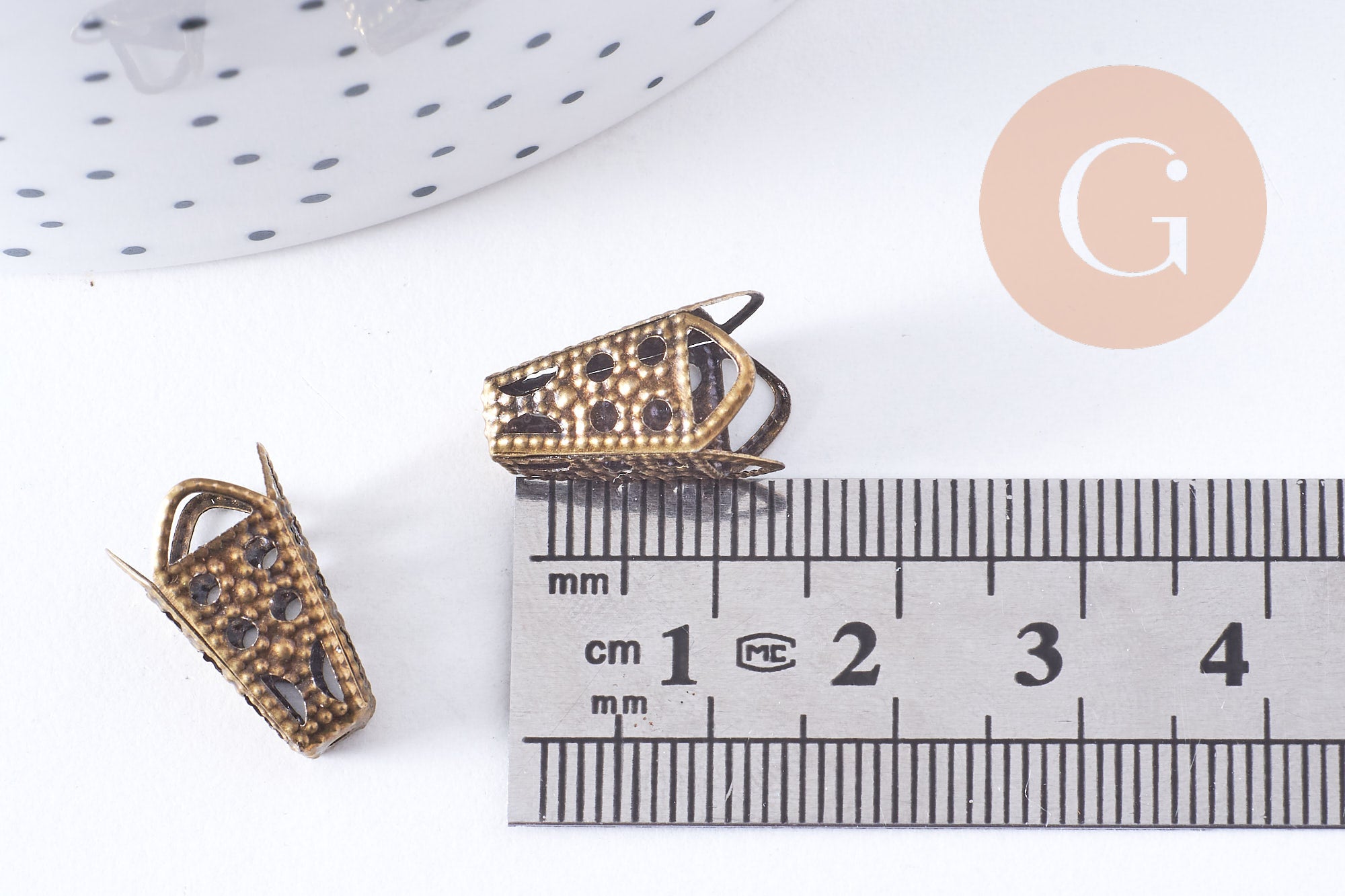 Gingerlily Apprêts cônes collerettes fleur bronze 16mm x20 G10659
