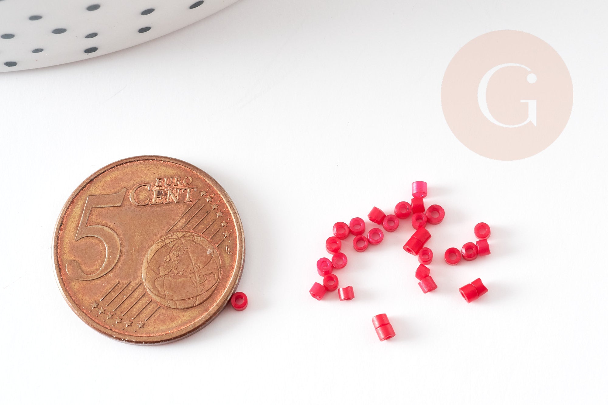 Gingerlily Perles Tube Rouge Rose Opaque 8g