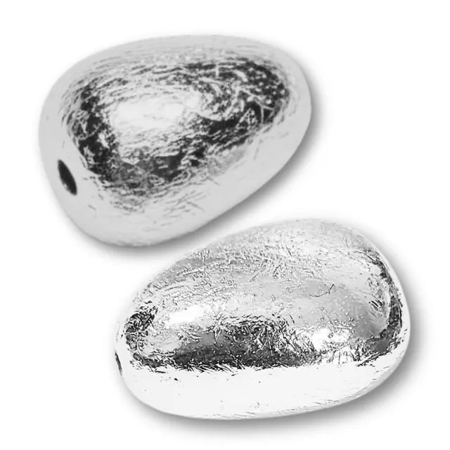 ARTSHOP CCB Perle Galet brossée Argent 26mm CCB76A x1