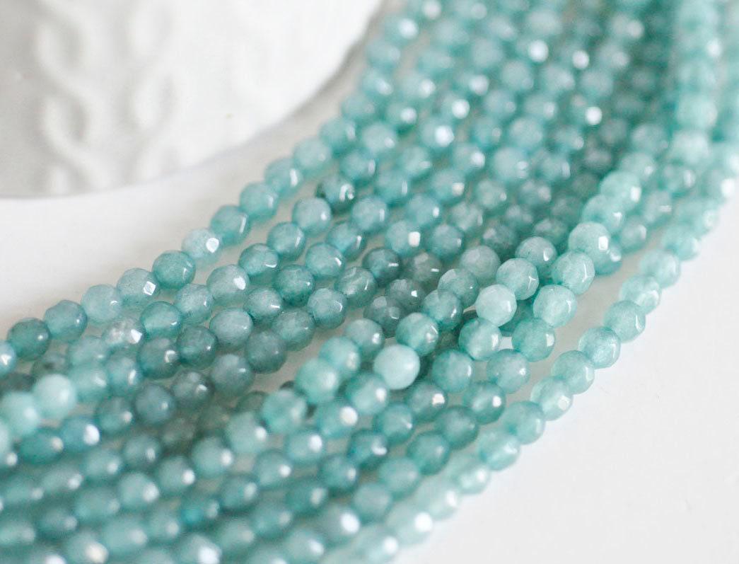 Gingerlily G1454 perle ronde jade vert 4 mm fil 90 perles