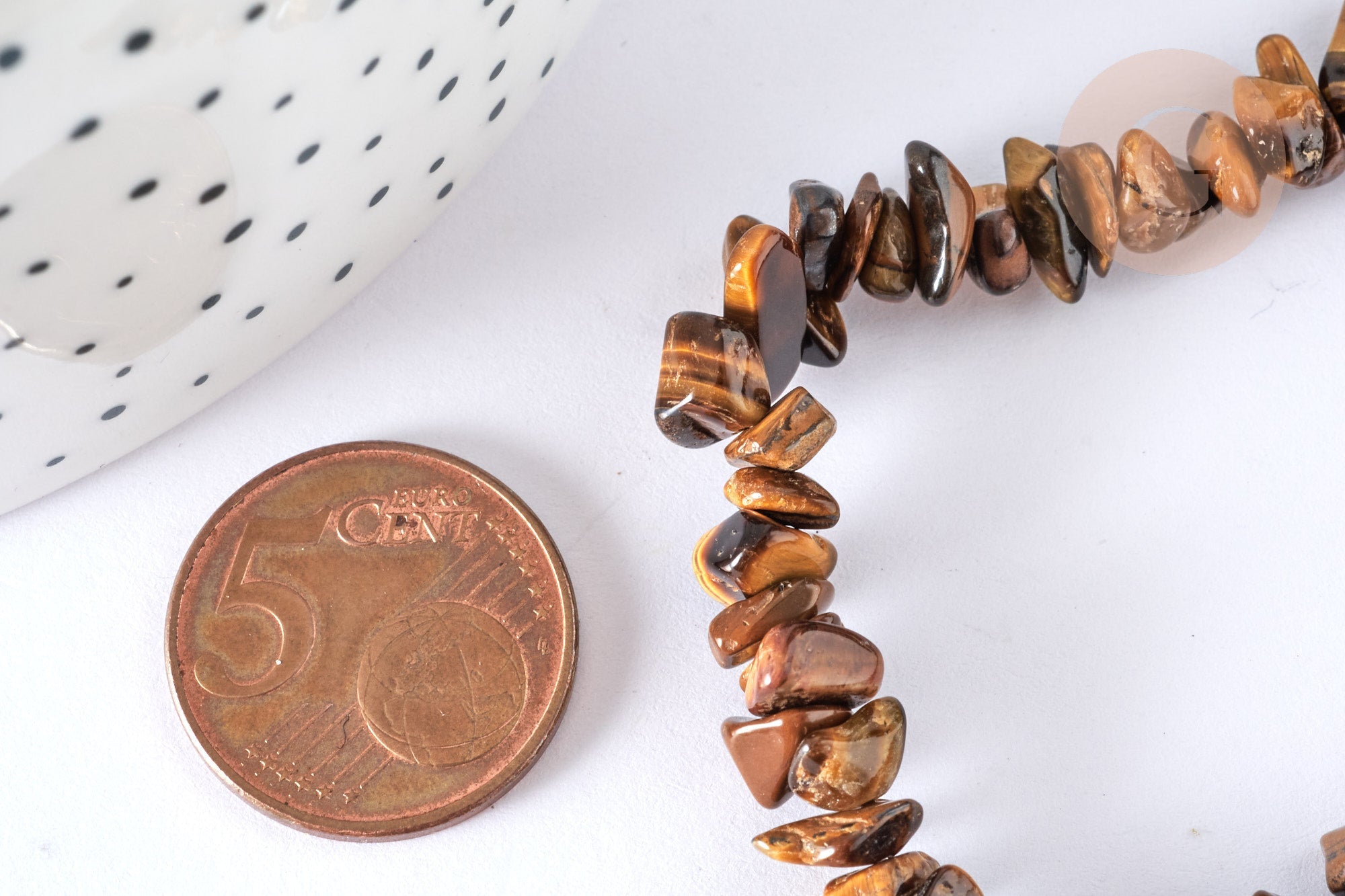 Gingerlily Bracelet œil de tigre chips 50mm G7075