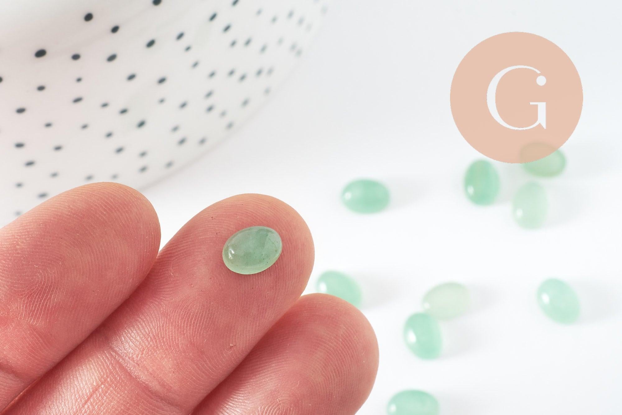 Gingerlily cabochon ovale aventurine naturelle 8x6mm x1