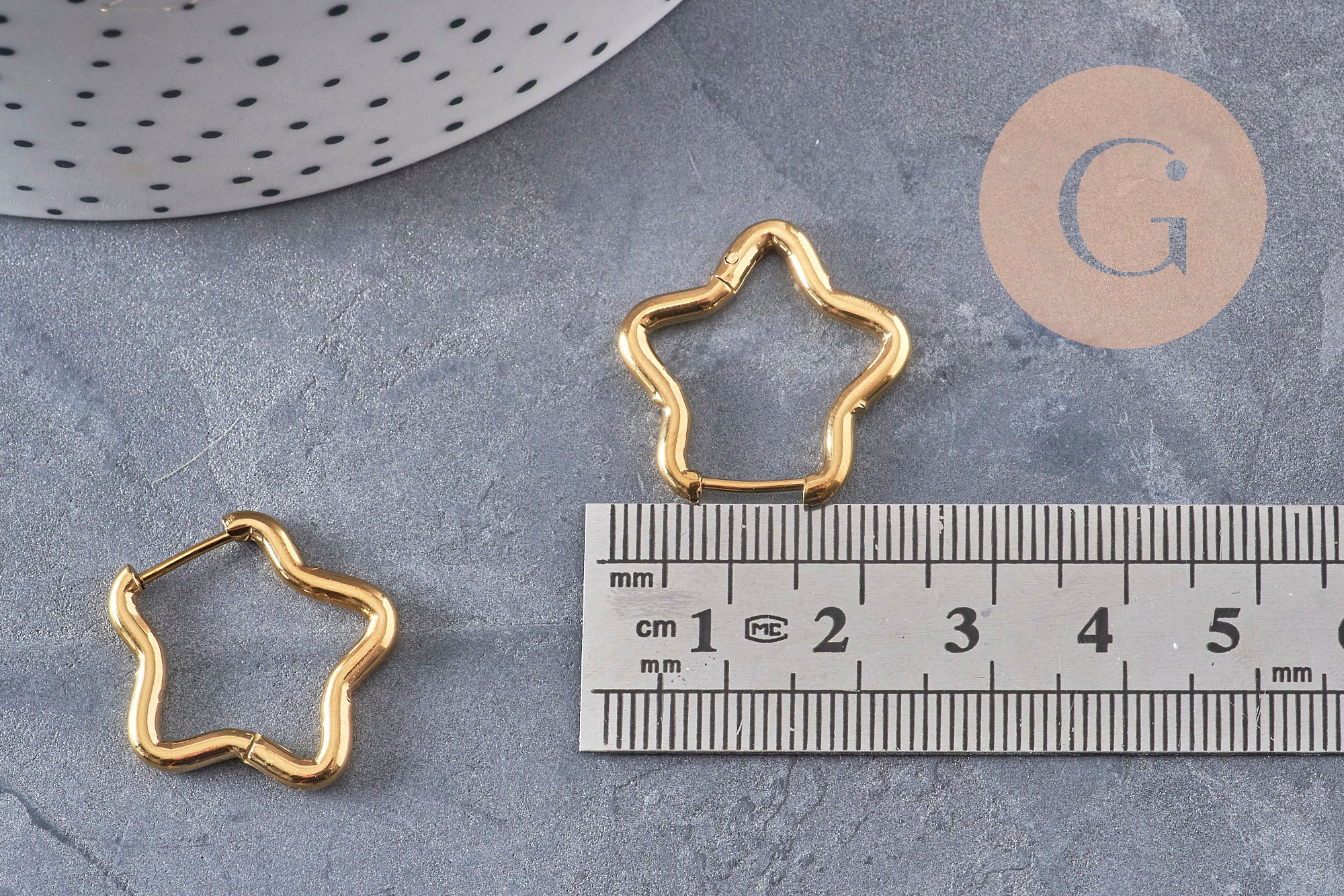 Gingerlily G10966 créoles étoile dorées 23mm la paire