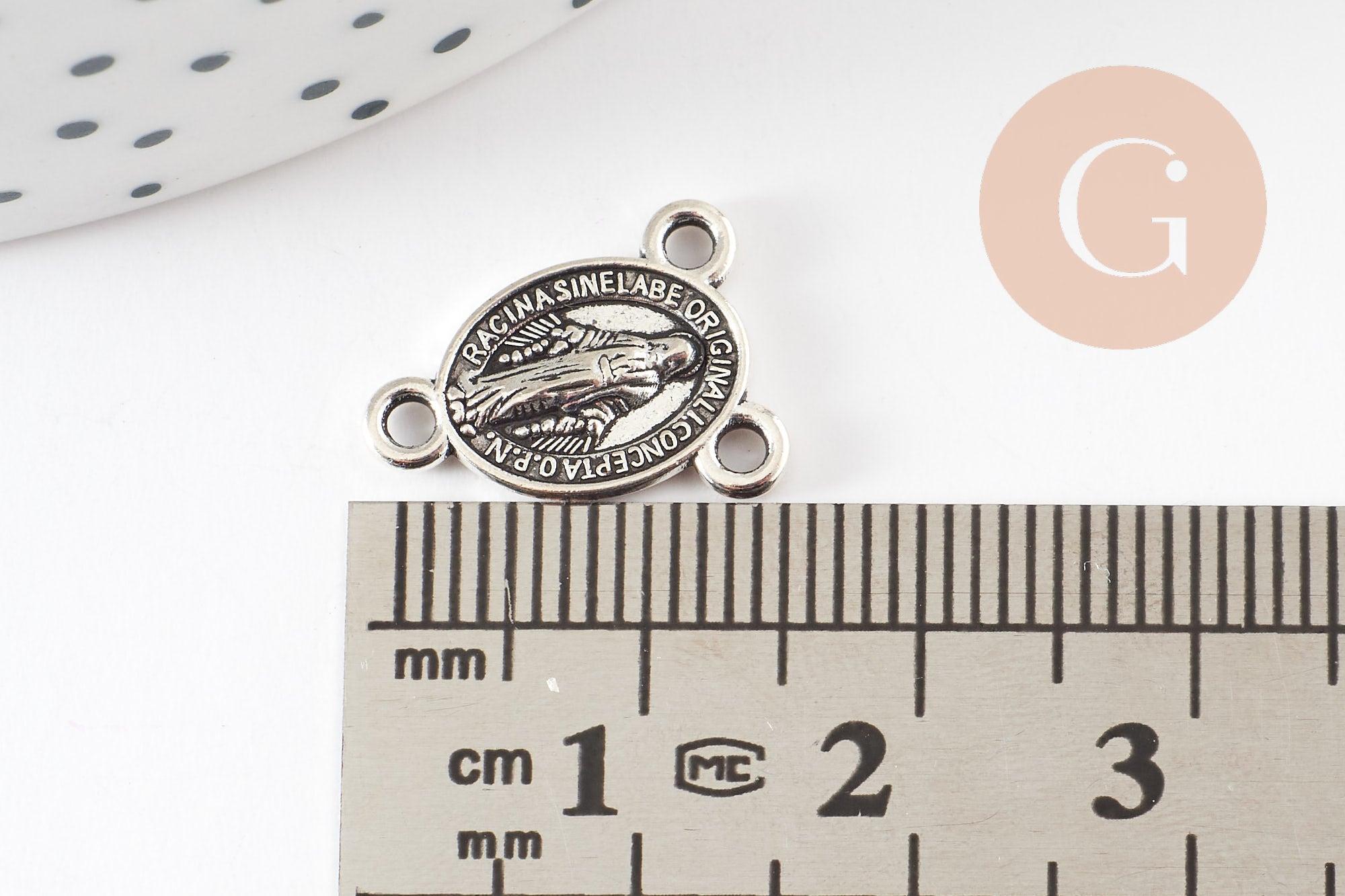 Gingerlily Médaille Vierge Marie ovale 15,3mm pendentif x2